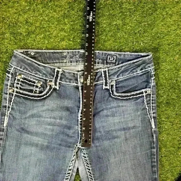 LA Idol USA Embellished Jeans Size 11 Dark Wash - Picture 7 of 8